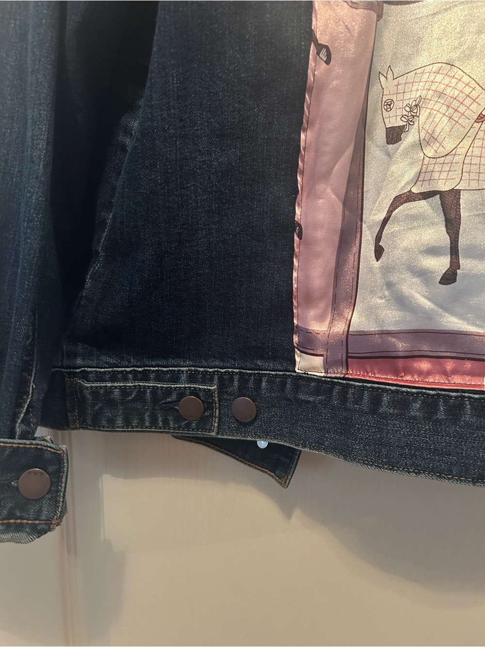 Dark Blue Denim Jacket with cool Details - Picture 12 of 13